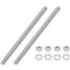 uxcell 2 pezzi per barra filettata M10 x 170mm in acciaio inox 201