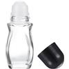 uxcell Bottiglie Roller Vuote in Vetro da 50ml, 1 Pz per Massaggio Antiperdita, Nero
