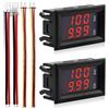 2 Pezzi Voltmetro Amperometro Digitale 0-100V 10A LED Display Multimetro DC 12V