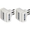 BTicino - kit - adattatore Tris 3 sp 10A bco (Confezione da 2)