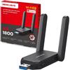 Tp-Link MA72XH Wifi USB Ax1800Mbps, Chiavetta Wifi per PC Fisso, 2 Antenne Ad Al