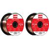 Does not apply Bobina Filo Acciaio Saldatura MIG MAG 0.6mm 0.8kg Gasless Flux 2 Pezzi Universal