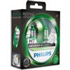 PHILIPS Coppia Lampadine Lampade Alogena H7 ColorVision Green 12V55W PX26d S2