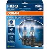 Osram Coppia Lampade Lampadine Alogene Ricambio COOL BLUE INTENSE HB3 P20d 12V 60W