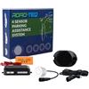 M-TEC Kit 4 Sensori di Parcheggio Parking Assistance CP6 connettori buzzer bianco