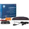 0 Kit 4 Sensori di Parcheggio Parking Assistance CP5 connettori buzzer bianco