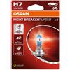 Osram 1 UNA Lampada Lampadina Alogene Ricambio OSRAM NIGHT BREAKER H7 (PX26d) 12V 55W