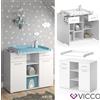 Vicco Cassettone con fasciatoio fasciatoio scaffale con fasciatoio Leonie bianco Vicco