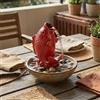 2 ugelli per fontana da laghetto, statuetta di carpa koi in ceramica da 11 cm,