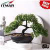 Pollice Verde Pianta Di Bonsai Artificiale 34 Cm Giapponese Vaso Realistico Decorativo Casa IT