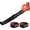 Bravolu Soffiatore a Batteria Bravolu 21V Soffiatore Foglie Elettrico con Batteria da 2