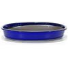 Pollice Verde Vaso bonsai ovale smaltato blu 38 cm.