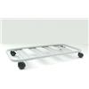 Pollice Verde Carrello sottovaso rettangolare profilo tubolare con ruote cm. 80