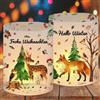 O-kinee 12 Lanterna Decorativa per la Tavola di Natale, Lanterne Natalizie, Portacandele