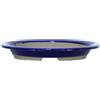 Pollice Verde Vaso bonsai ovale smaltato blu 39 cm.