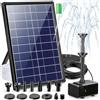 Does not apply Fontana Solare Da Giardino, Pompa Acqua Solare Da Esterno Da 7.5 W Con Batteria