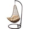 Piushopping SEDIA SOSPESA POLTRONA DONDOLO DA GIARDINO ESTERNO RATTAN CON CUSCINI E SUPPORTO