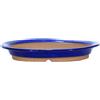 Pollice Verde Vaso bonsai ovale smaltato blu 34 cm.