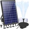 Fontana Solare per Esterni, Piccola Pompa Solare per Laghetto Da 7,5 W, Con Filt