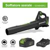 GreenWorks SOFFIATORE ASSIALE A BATTERIA PROFESSIONALE GREENWORKS GD48ABK2 KIT 48V 2AH NEW
