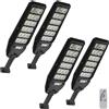 081 store 4x LAMPIONE STRADALE LED 400W PANNELLO SOLARE Fotovoltaico FARO Esterno Giardino