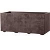 DEROMA Vaso cassetta Millennium Colore Brownst - Vaso fioriera Misura 59x25x25