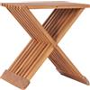vidaXL Sgabello Pieghevole 40x32x45 cm in Legno Massello di Teak vidaXL