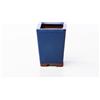 Pollice Verde Vaso bonsai quadrato 8 cm smaltato blu