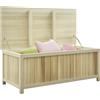 Does not apply Panca Contenitore Da Giardino Da 172L in Legno Di Abete, Baule Da Esterno 120X55