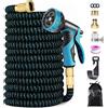 Tubo da Giardino Estensibile 15m Canna Flessibile con Raccordi Ottone e Pistola