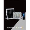 Universo 50 W FARO LED PANNELLO SOLARE RICARICABILE ILLUMINATORE LUCE BIANCA TELECOMANDO