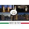 COPPIA FARETTI A LED DA INCASSO - 12V - 3,5W - IP68 - ALLUMINIO + FLANGIA INOX