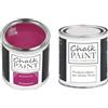 Vernice Gessata Shabby Ciclamino 250ml e Finitura Protettiva Kit Rinnovo Mobili
