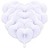 Does not apply 48X Ventagli Matrimonio a Forma Di Cuore, Bianchi - Bellissimi Ventagli a Forma