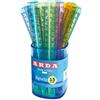 ARDA Barattolo 50 Righelli 15 cm Colori Assortiti