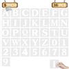 Stencil 36 Lettere Alfabeto Numeri Plastica Grandi Pittura Legno Muro Parete 12,