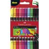 FABER-CASTELL 151109 - Set Di Pennarelli Neon, 10 Pennarelli a Doppia Punta per
