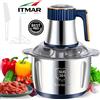Mercatotricolore Tritatutto Tritacarne 5L Elettrico 500W 5 Velocità Cucina Carne Alimenti 6 Lame