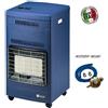 SICAR STUFA A GAS GPL INFRAROSSI CON PORTA BOMBOLA SICAR EURO 90 4200 W BLU