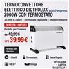 DICTROLUX Termoconvettore Elettrico 2000 W Stufa Elettrica a 3 livelli di Potenza a Parete