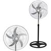081 Store Ventilatore a Piantana In Acciaio 65 W 5 Pale 3 Velocità Con Base Rotonda aria
