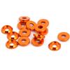 Uxcell M3 lega alluminio paraurti parafango motore rondella Arancione 15pz