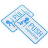 2 Pcs Cartello Push Pull Della Porta Segnali Di Spinta Trazione Per Porte