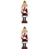 2 Pack Statuette Di Orsi Natalizi Orso Schiaccianoci Addobbi Da Collezione