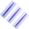 3 Pcs Pettine Per Glassa Spatola Dolci Plastica Raschietto Torte