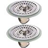 uxcell 2 Pcs Sifone Doccia Anti-Odore per Pavimento, Grigio (Adatto 1.25''-3'')