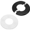 uxcell Per Wall Split Flange 115mm/4.5\" OD, 2 Piastre Scudo, Bianco/Nero
