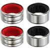 uxcell 4 Pezzi Fascette per Bottiglie di Vino per Bevande, Nero/Rosso (Lucido&Flanella)