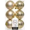 DECORIS 6 Palline Natale Vetro 80mm Oro Champagne Opaco Lucido Eleganti Ariane