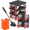 Does not apply Kit Sollevatore per Mobili, 4 Ruote Girevoli a 360°, Carico Massimo 500Kg